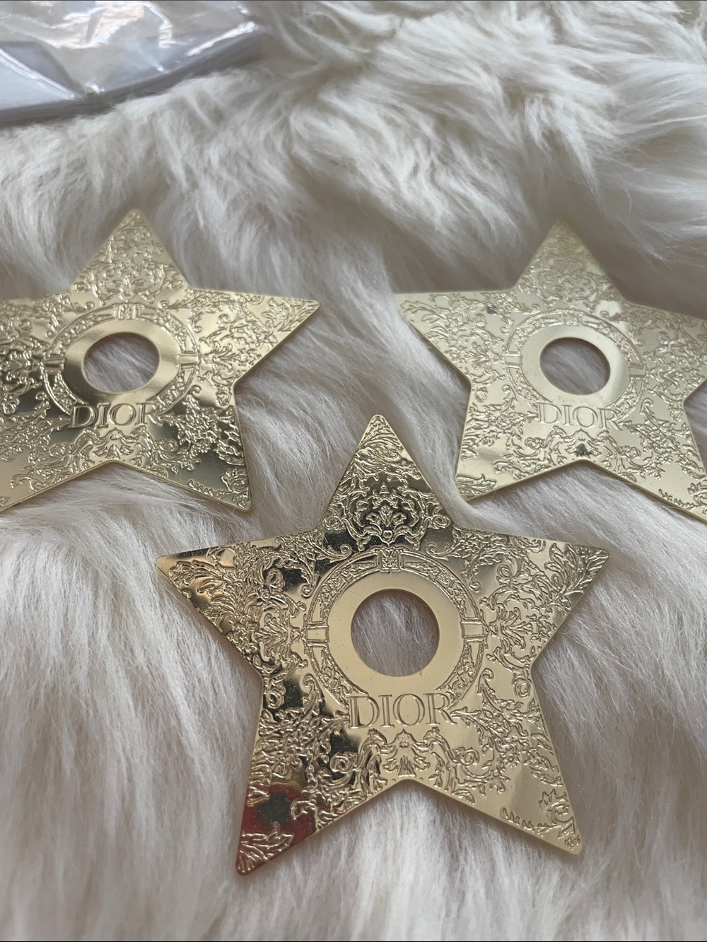 Dior Metallic Gold Star Ornaments (Set of 5)